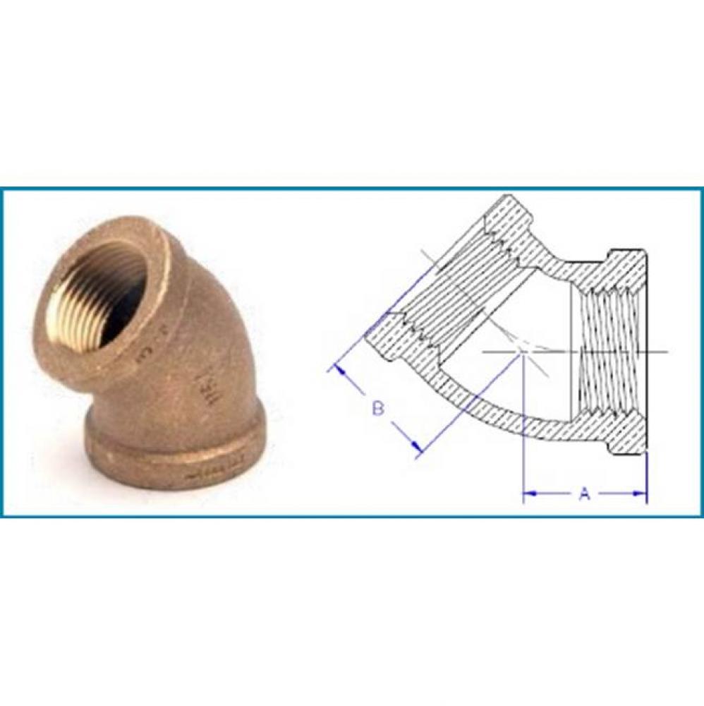 2'' Lead Free Domestic Brass 45 Elbow