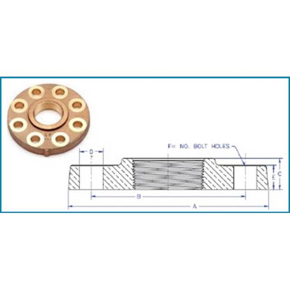 2'' 300No. Lead Free Domestic Bronze Comp Flange