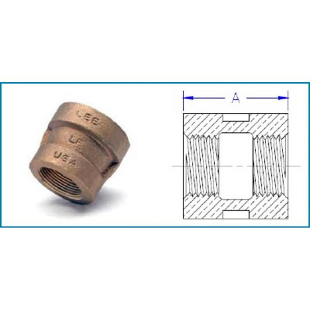 1/2'' Xh Lead Free Domestic Brass Coupling