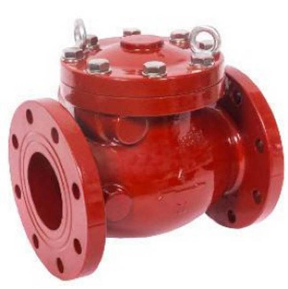 4'' Flanged Ci Swing Chk Valve Resilient Seat Awwa C508 200Cwp Fusion Bonded Epoxy W/1 B