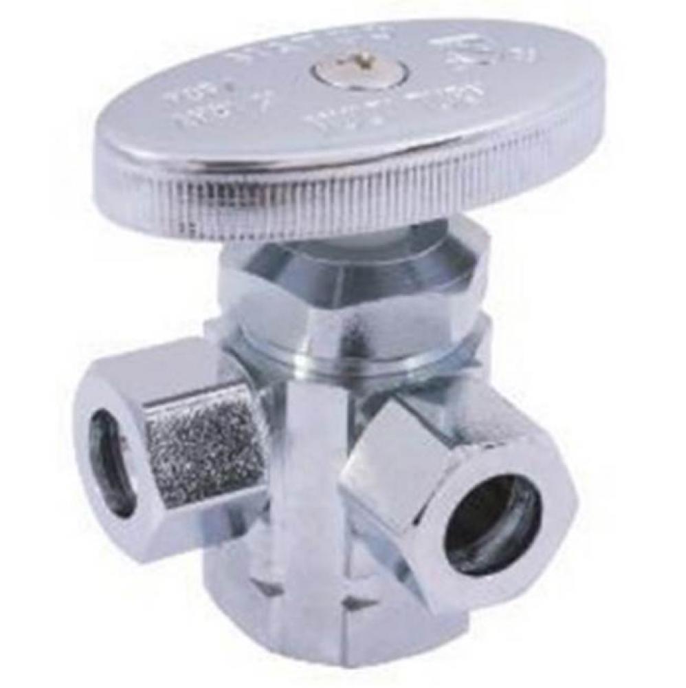 1/2'' FIP X 3/8'' OD X 3/8'' OD COMPRESSION, ANGLE, DUAL STOP VALVE,