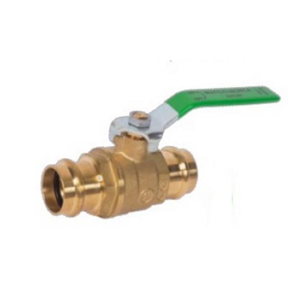 LEAD FREE 1/2'' PRESS BALL VALVE FULL PORT 600 WOG 150WSP WITH WASTE DRAIN