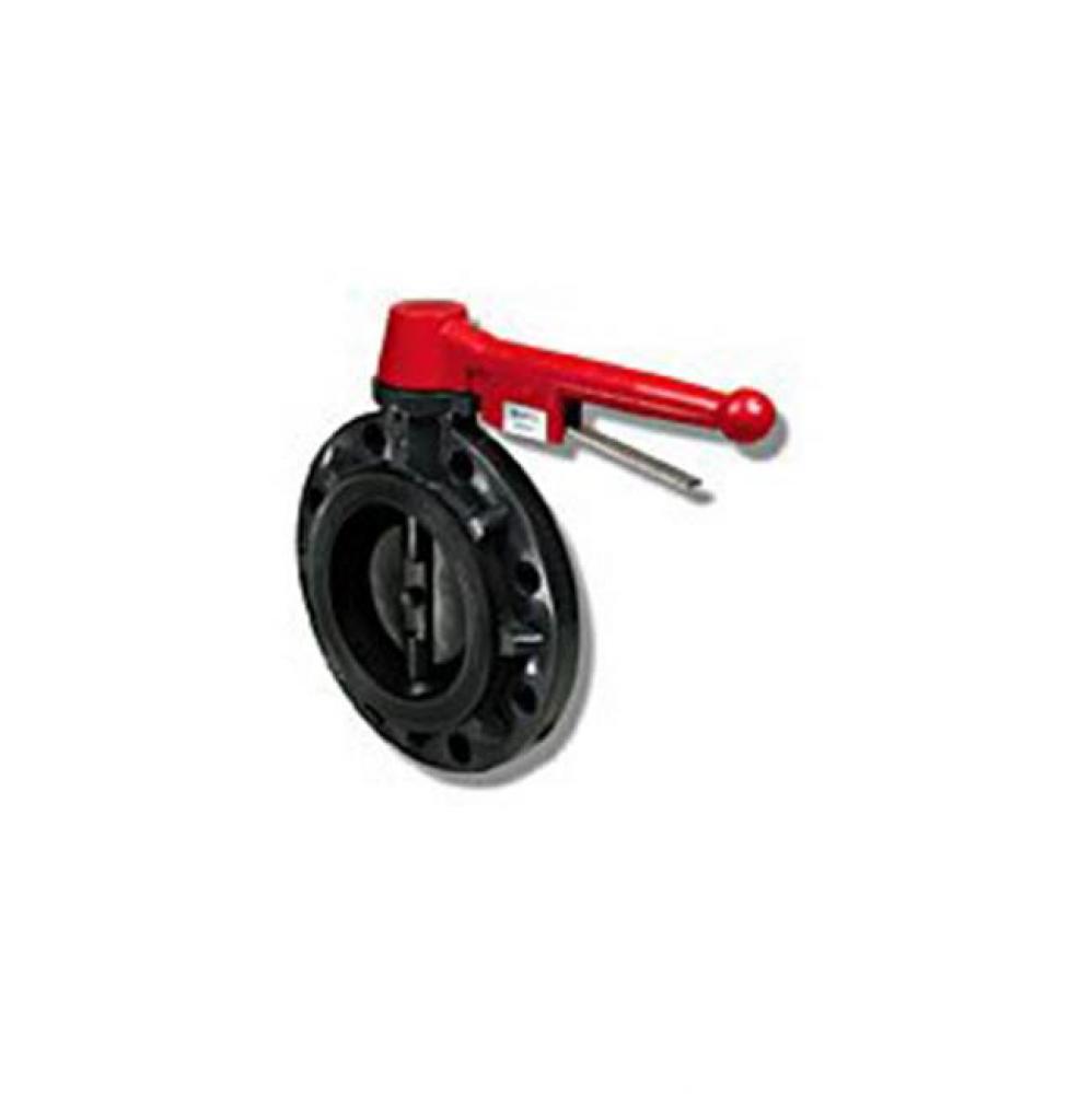 2-1/2'' PVC WAFER STYLE - LEVER OP BFV W/PP DISC, EPDM DISC and 410 STEM