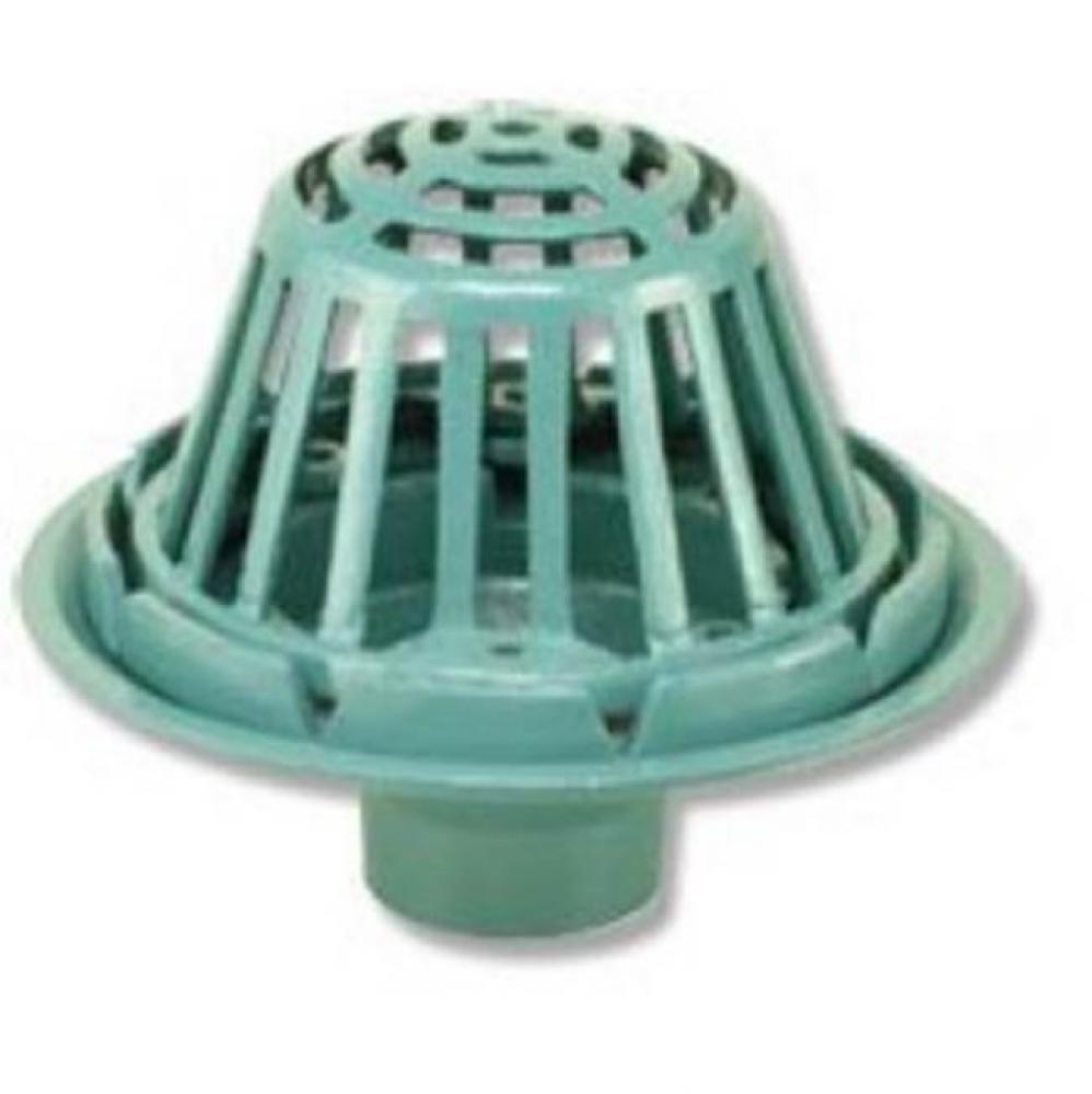 4'' NO HUB ROOF DRAIN W/GRAVEL GUARD AND METAL DOME