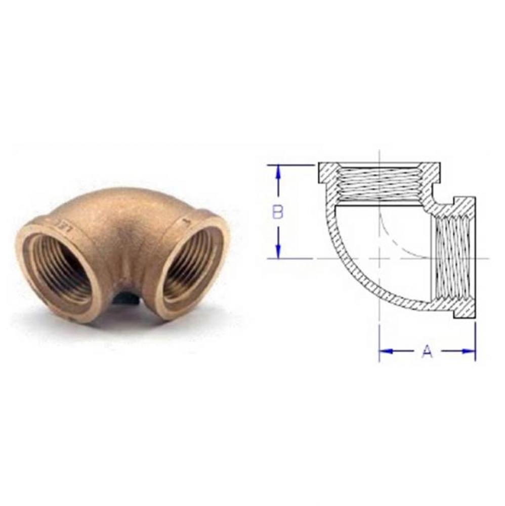 1/2'' Lead Free Domestic Brass 90 Elbow