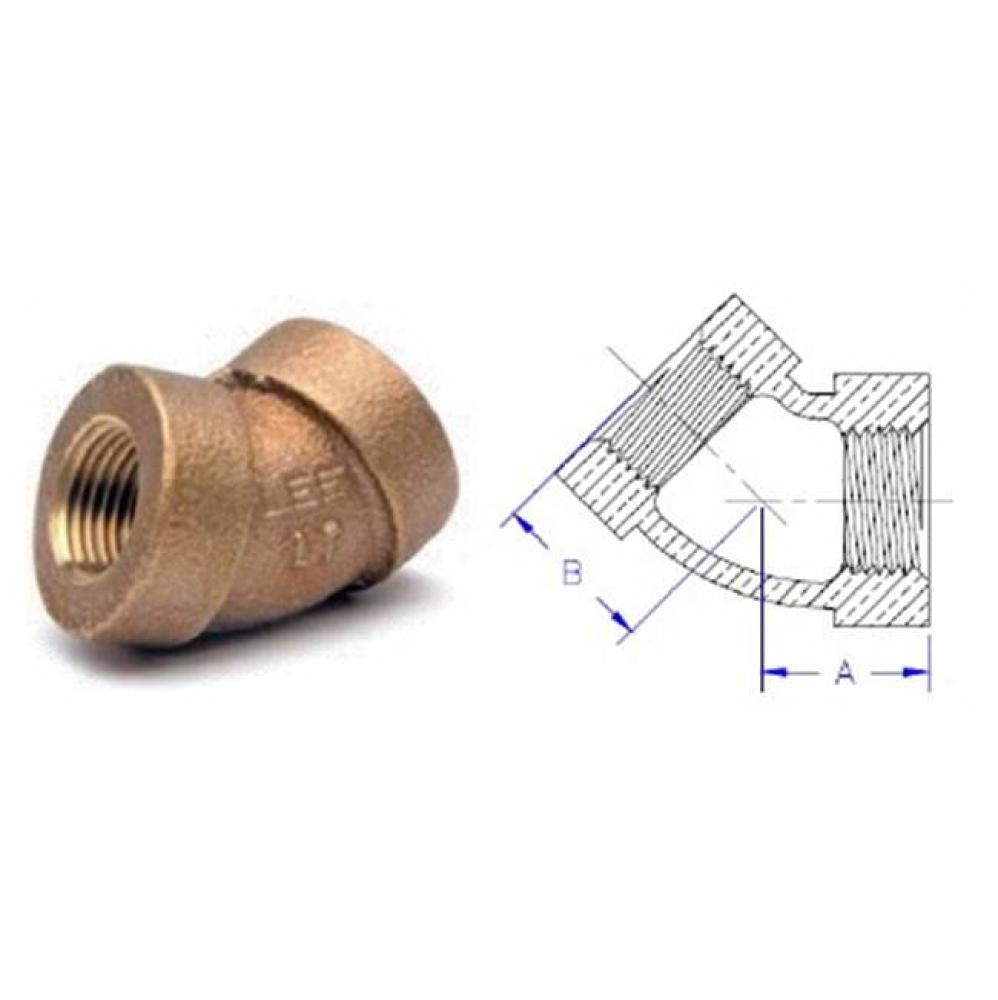 1-1/2'' Xh Lead Free Domestic Brass 45 Elbow