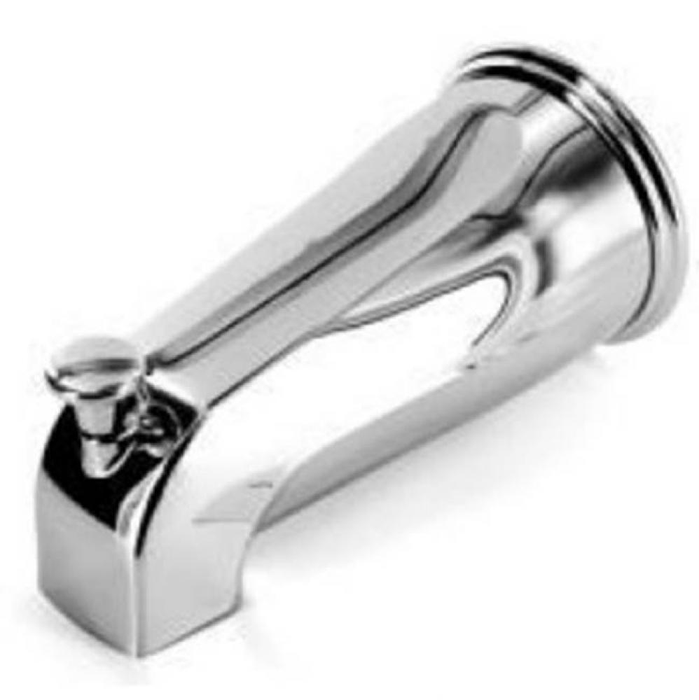 Satin Nickel Slip-On Diverter Tub Spout With Decorative Ring