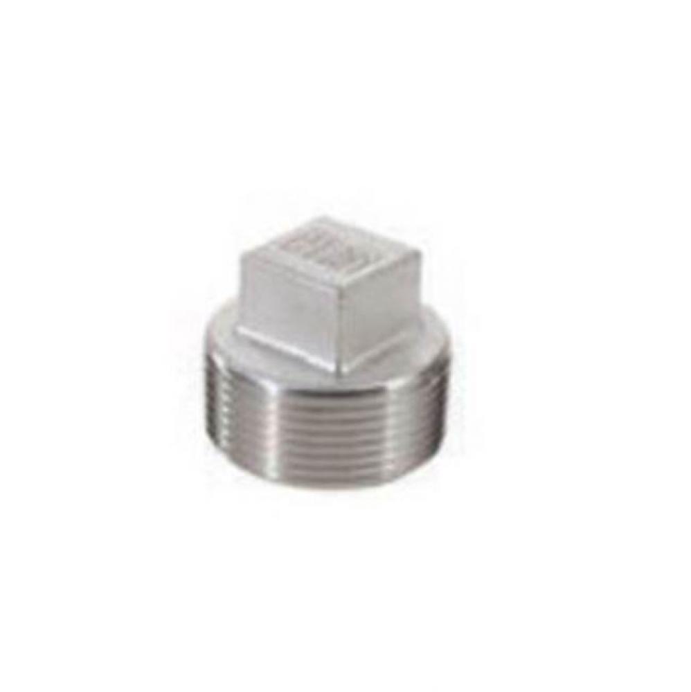 3/4'' 304SS THREADED SQ HD PLUG CLASS 150