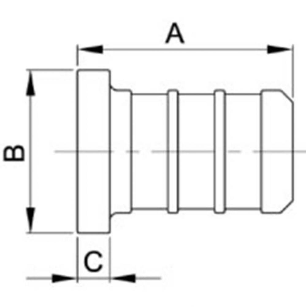 1'' PEX TEST PLUG POLY PEX