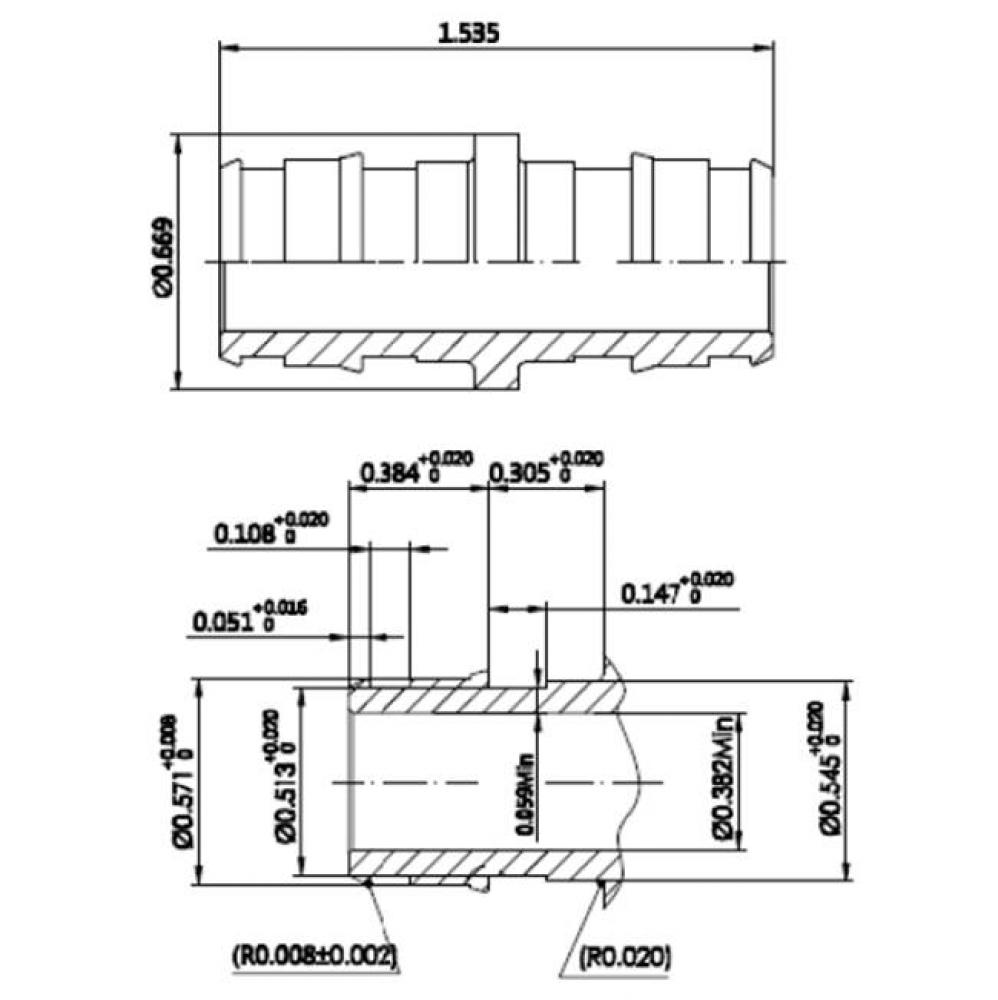 1/2'' Lead Free F1960 Pex Coupling