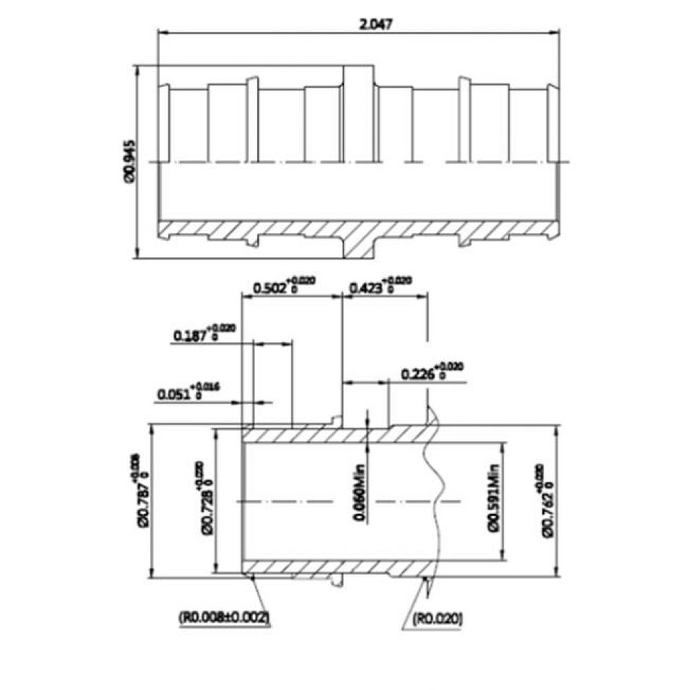 3/4'' Lead Free F1960 Pex Coupling