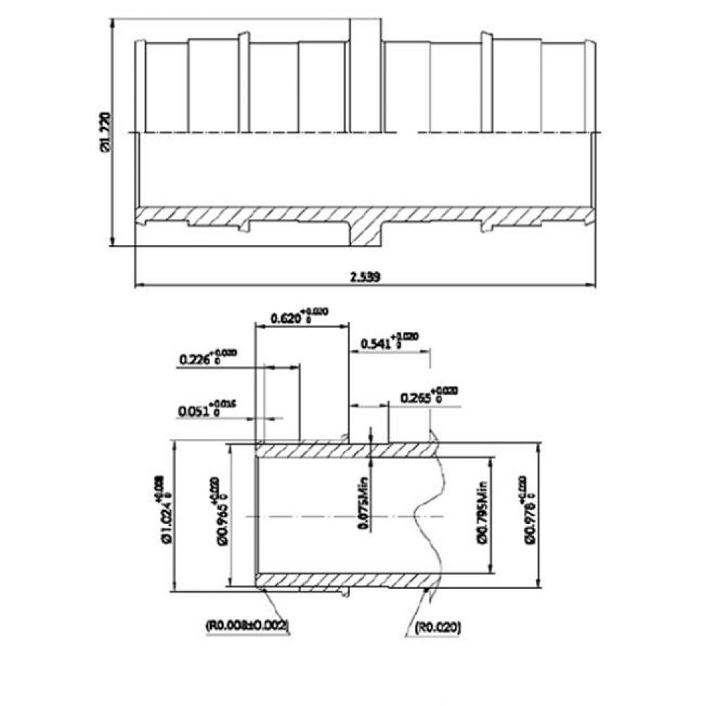 1'' Lead Free F1960 Pex Coupling