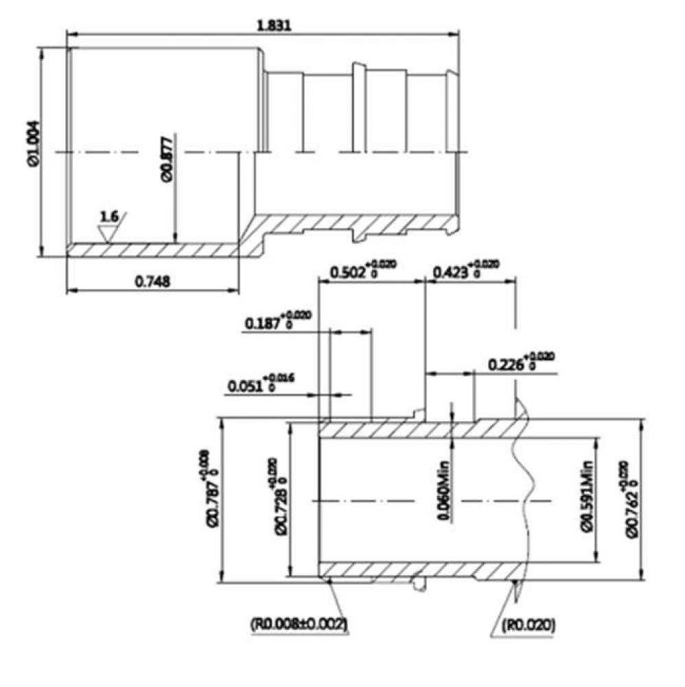 3/4'' Sweat X 3/4'' Lead Free F1960    Pex Adapter