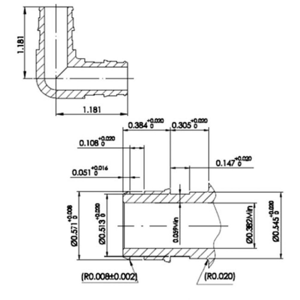 1/2'' Lead Free F1960 Pex Elbow