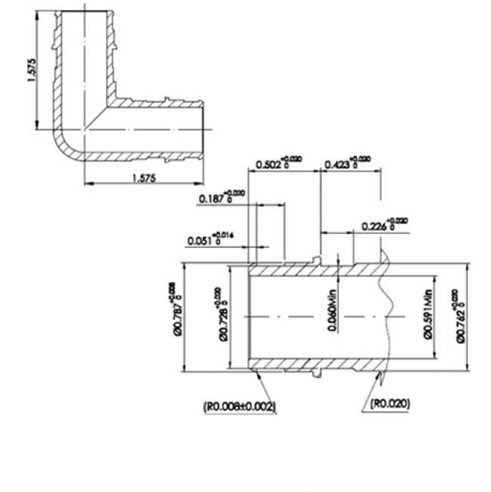 3/4'' Lead Free F1960 Pex Elbow