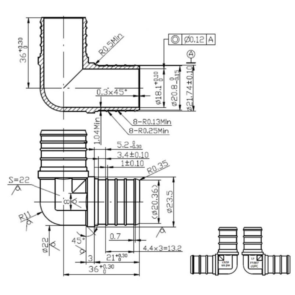 1'' PEX BARB ELBOW