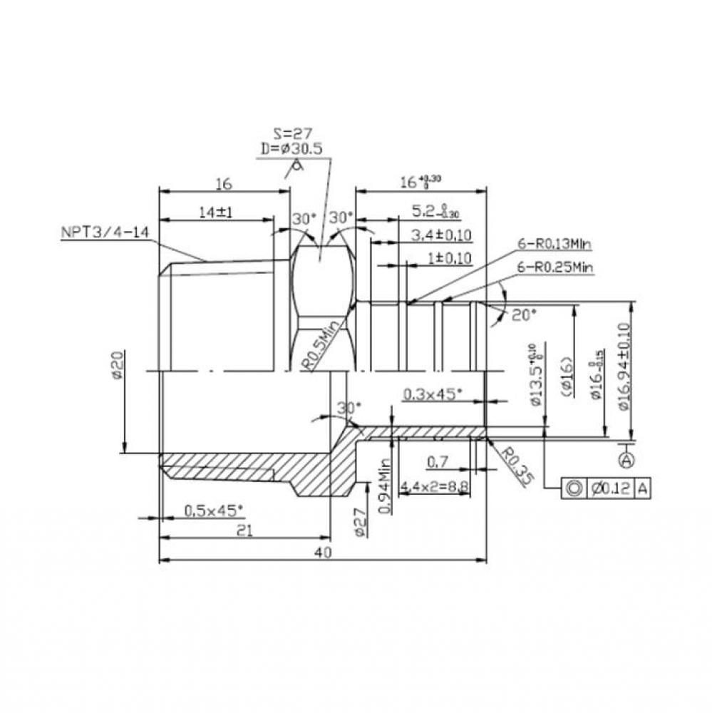 3/4'' PEX BARB X 3/4'' IP MALE ADAPTER