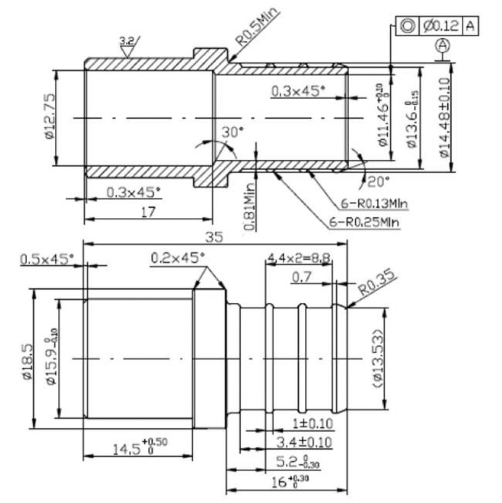 1/2'' MALE SWEAT X 5/8'' PEX BARB ADAPTER