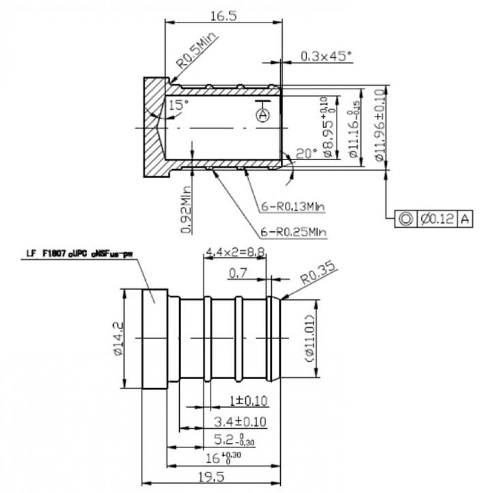 1/2'' BARB END PEX PLUG