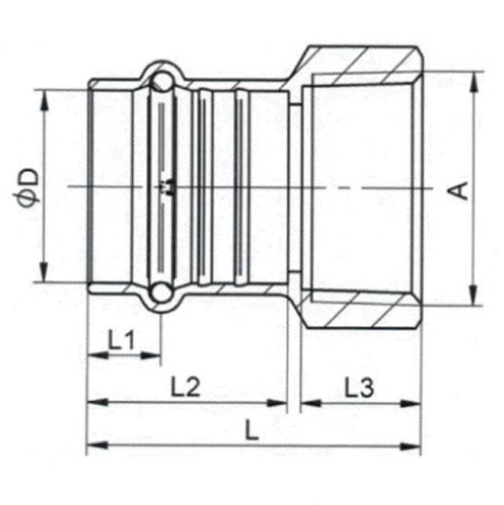 3/4'' Lead Free Press X 3/4'' Fpt Adapter