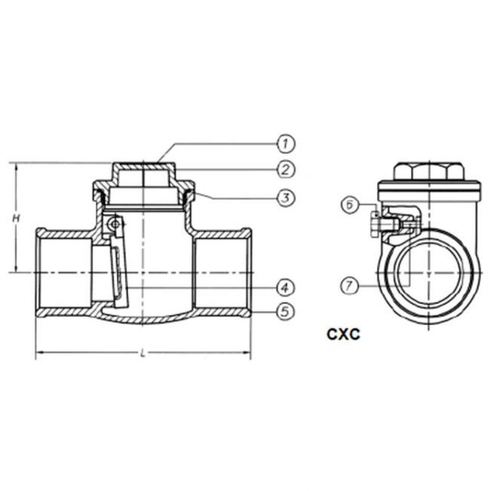 2-1/2'' C-C CHECK VALVE NOT FOR POTABLE WATER