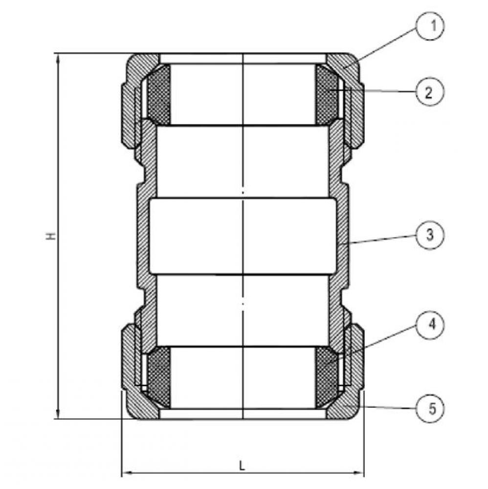 1-1/4'' BRASS COMP CPLG