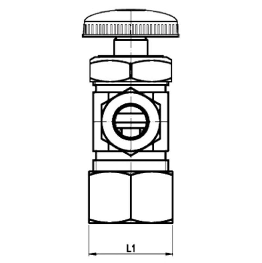 5/8'' OD COMPRESSION X 3/8'' OD COMPRESSION, ANGLE STOP VALVE, CP, MULTI-TURN