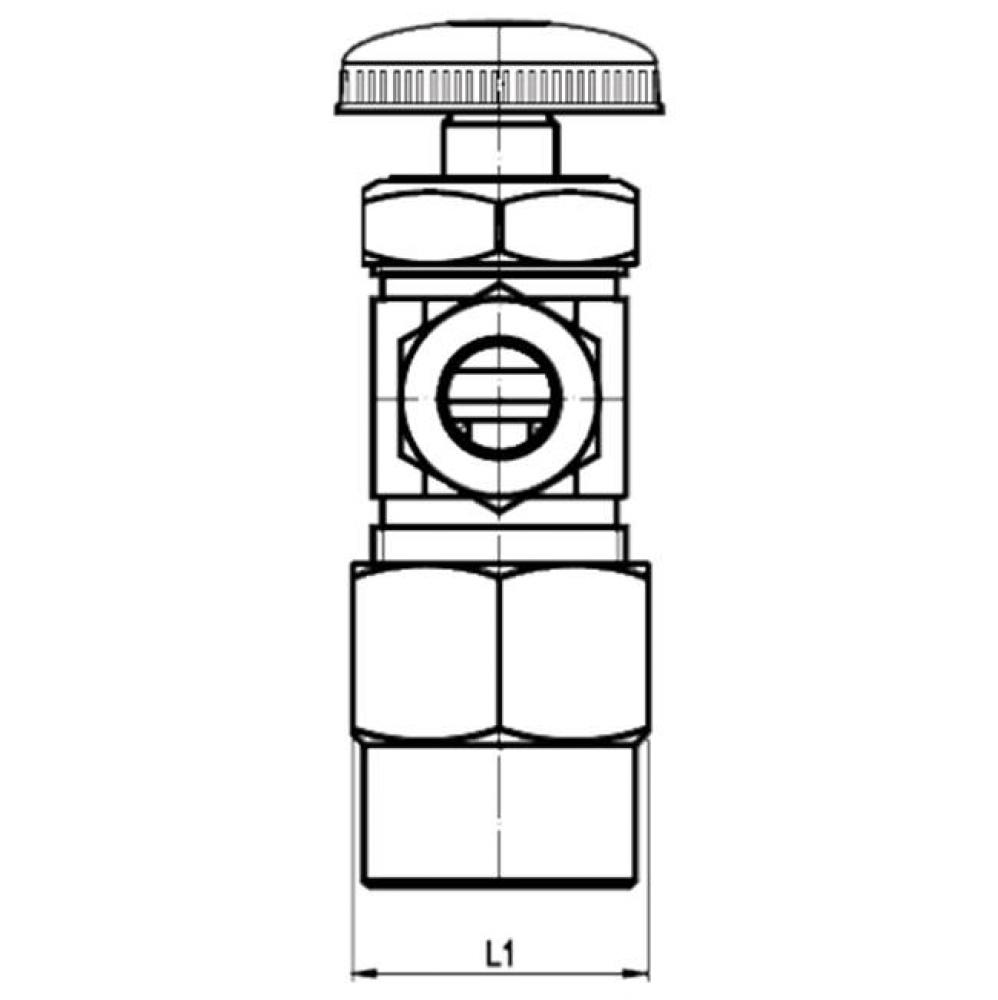 5/8'' OD CPVC X 3/8'' OD COMPRESSION, ANGLE STOP VALVE, CP, MULTI-TURN