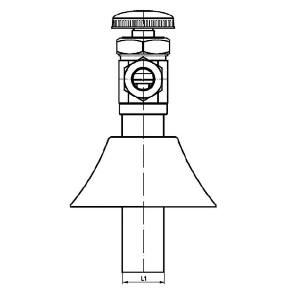 1/2'' SWEAT X 3/8''OD COMPRESSION WITH 5'' EXTENSION AND BELL ESCUTC