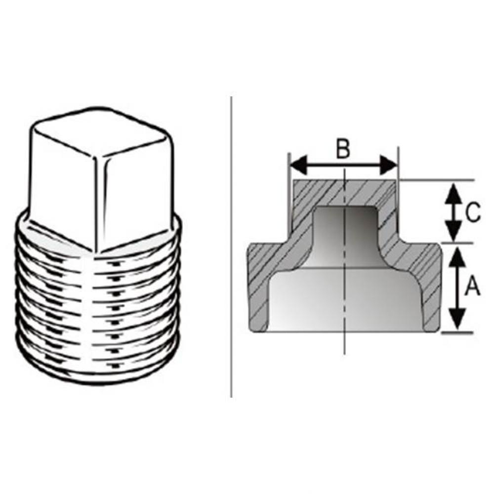 3/4 CHROME PLATED BRASS PLUG