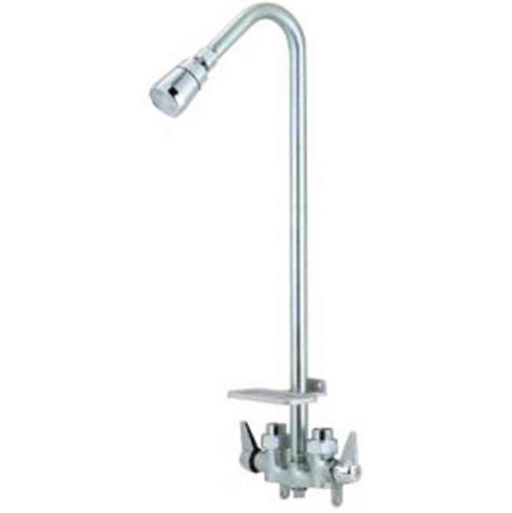 Utility Shower Faucet - 3'' Center W/Riser And Shower Head