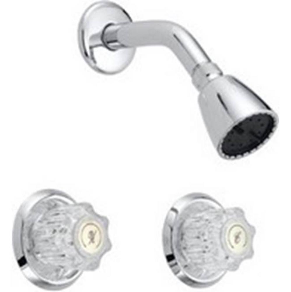 Two Valve Washerless Shower Valve With Acrylic Handles
