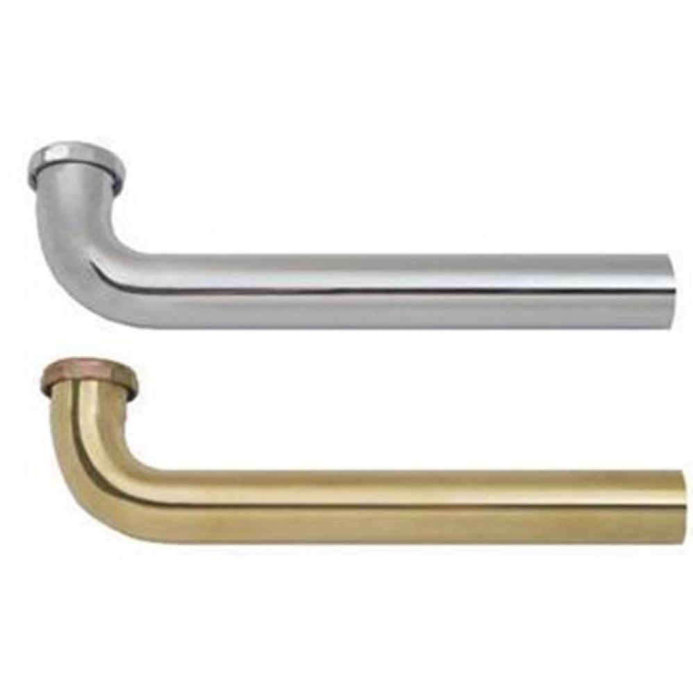 Waste Bend 1-1/2'' X 8'' Rough Brass 17Ga (One Brass Slip Nut Attached)