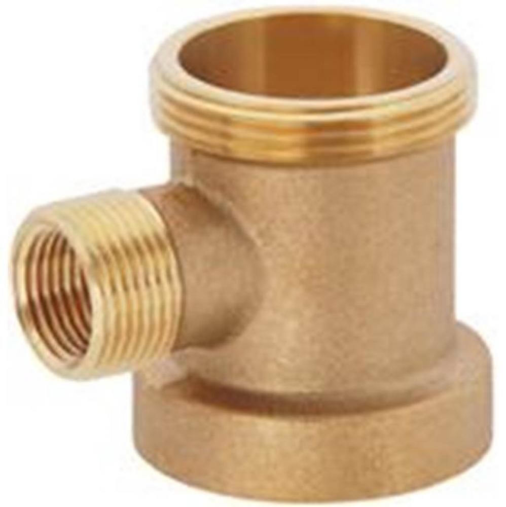 Cast Brass Washing Machine Tee 1-1/2''Fipx1-1/2''Mip 3/4''Hose X 1/2