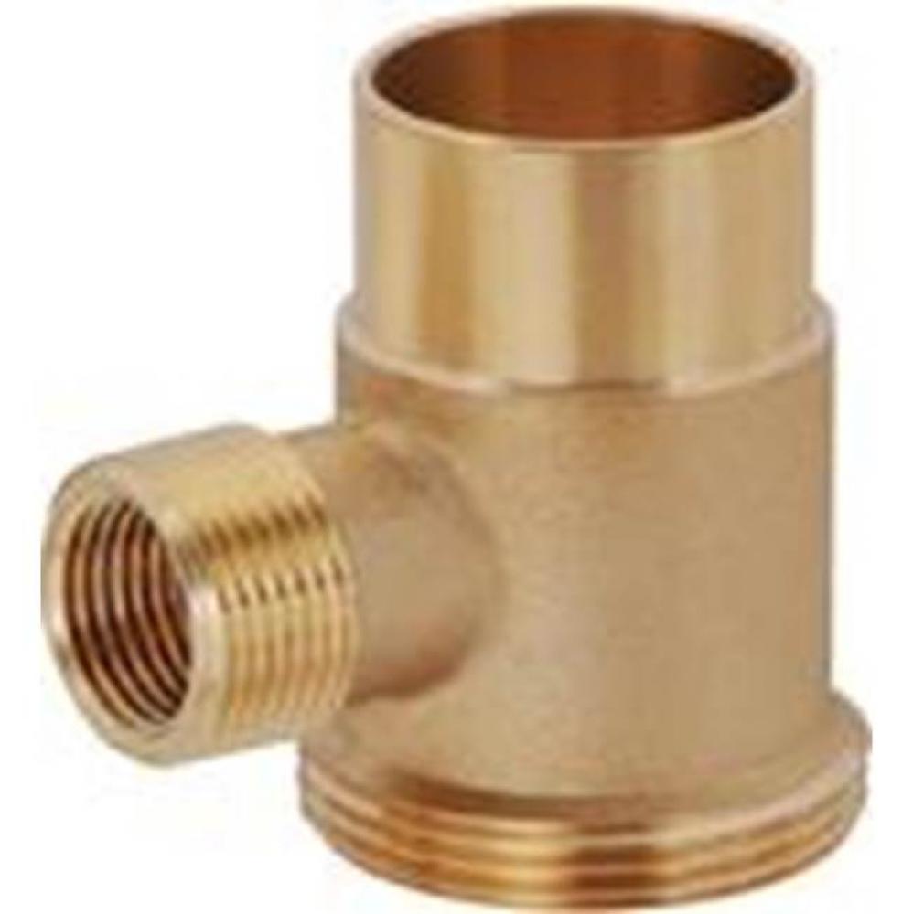 Cast Brass Washing Machine Tee 1-1/2''Mipx1-1/2''Sj 3/4''Hosex1/2&ap