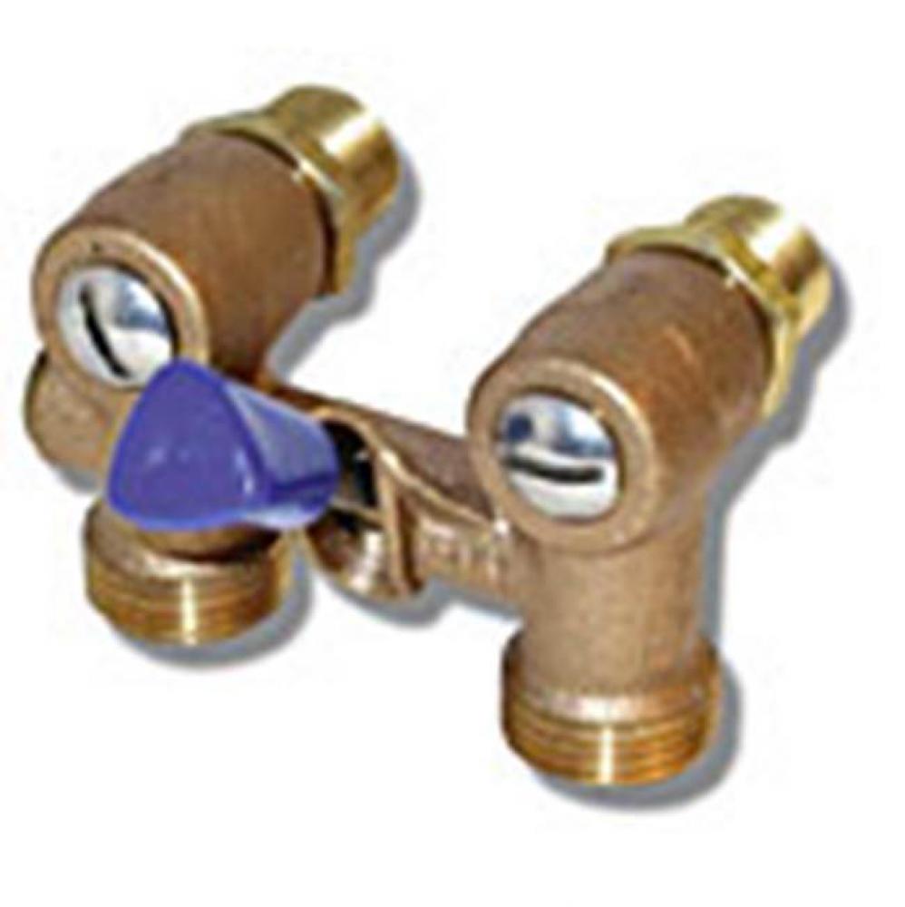 Mip X Hose Washing Machine Valve Bronze W/Lever Not For Potable Water