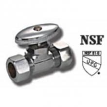 Matco Norca 29-1575LF - 5/8'' OD COMPRESSION X 5/8'' OD COMPRESSION, STRAIGHT STOP VALVE, CP, MULTI-TU