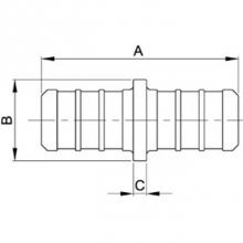 Matco Norca PPSUCP05 - 1'' PEX COUPLING POLY PEX