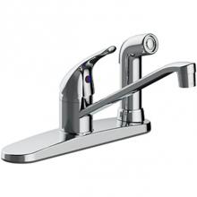 Matco Norca LV-140C - Sgl Hndle Kitchen Faucet With Side Spray, Two Hole Or Four Hole Mount, Deckplate Included, Copper