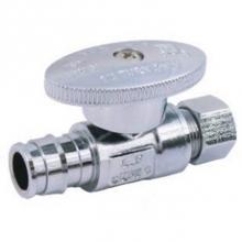 Matco Norca 26-1004PXCELF - 1/2'' PEX (F1960) X 3/8'' OD COMPRESSION, STRAIGHT STOP VALVE, CP, 1/4 TURN