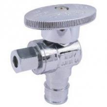 Matco Norca 26-1015PXCELF - 1/2'' PEX (F1960) X 1/4'' OD COMPRESSION, ANGLE STOP VALVE, CP, 1/4 TURN