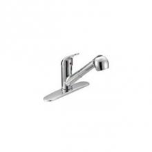 Matco Norca BL-150C - Sngl Hdle Cp Kitchen Fct,P/O Spray Metal Lever Handle, Ceramic Cart 1-3 Hole Install, Deck Plate I