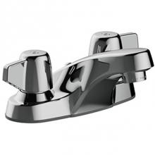 Matco Norca LV-405CP - Two Handle 4'' Centerset Lavatory Faucet, Quick Mount Installation, Plastic Push Pop-Up,