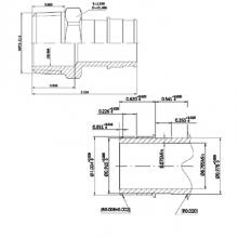 Matco Norca PXCEMA0505LF - 1'' Lead Free F1960 Pex X 1'' Ip Male  Adapter