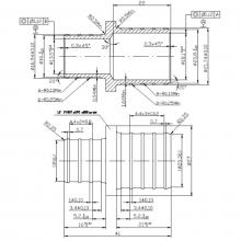 Matco Norca PXCPR0504LF - 1'' X 3/4'' PEX BARB RED. COUPLING