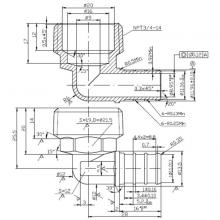 Matco Norca PXLM0304LF - 1/2'' PEX BARB X 3/4'' IP MALE ELBOW