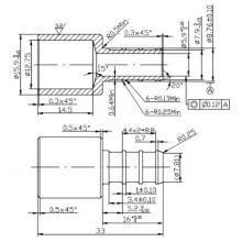 Matco Norca PXMAS0302LF - 1/2'' MALE SWEAT X 3/8'' PEX BARB ADAPTER