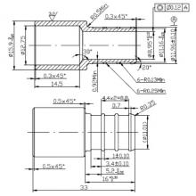 Matco Norca PXMAS0303LF - 1/2'' MALE SWEAT X 1/2'' PEX BARB ADAPTER