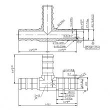 Matco Norca PXT02LF - 3/8'' PEX BARB TEE