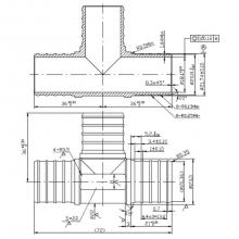 Matco Norca PXT05LF - 1'' PEX BARB TEE